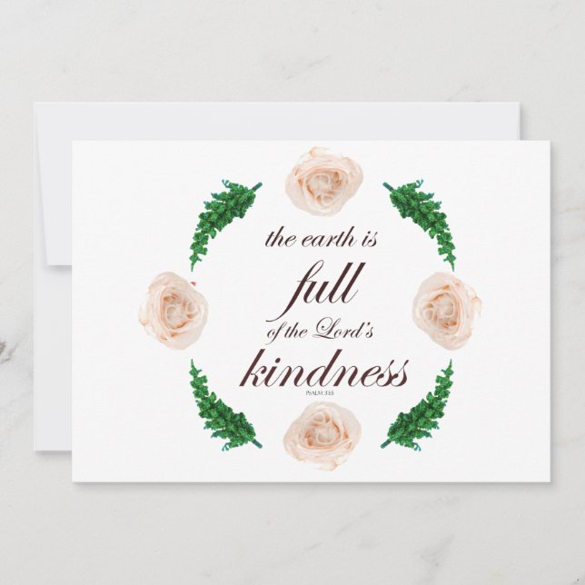 Convites cheio psalm 33 (Frente)