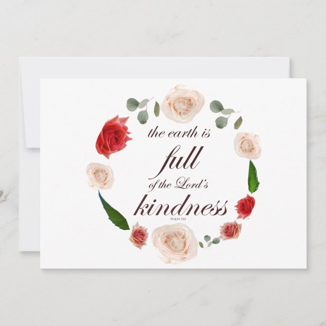 Convites cheio psalm 33 (Frente)