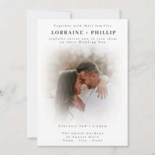 Convites Cheio Romântico de Sofrimento Foto para Casamento 
