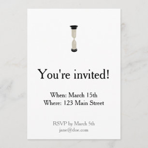 Convites Cheio Sand Hourglass - Crie sua própria legenda!