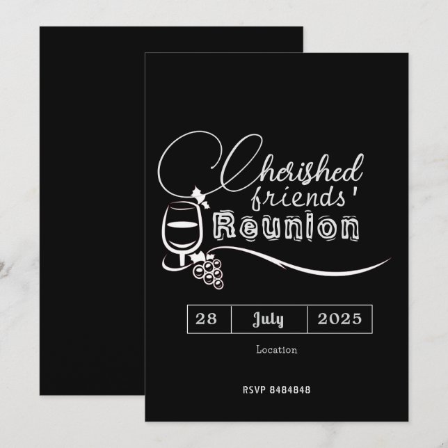 Convites cherished Friends' Reunion Invitations  (Frente/Verso)