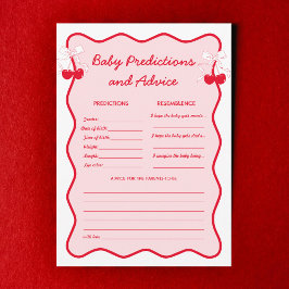 Convites Cherry Baby Shower Babies Predictions and Advice