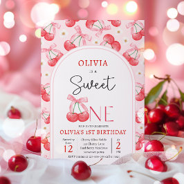 Convites Cherry Birthday - primeiro aniversario do Cherry