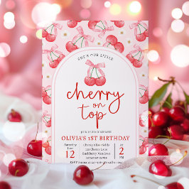 Convites Cherry Birthday - primeiro aniversario do Cherry