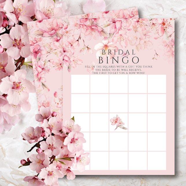 Convites Cherry Blossom Delight Chá de panela Bingo Game (Criador carregado)