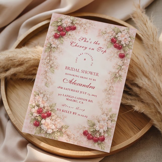 Convites Cherry Blossom Garden Romance Bridal Shower (Criador carregado)