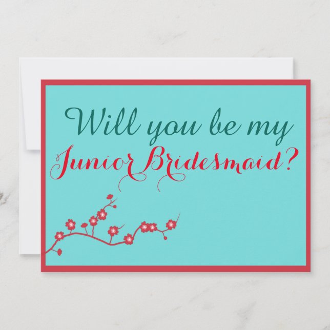 Convites Cherry Blossom Você Será Minha Mãe De Bridesmaid J (Frente)