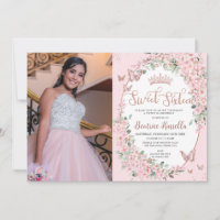 Cherry Blossomo Borboletas Florais Doce Dezesseis