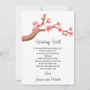 Convites Cherry Blossoms Branch Babymoon Wishing Welcard