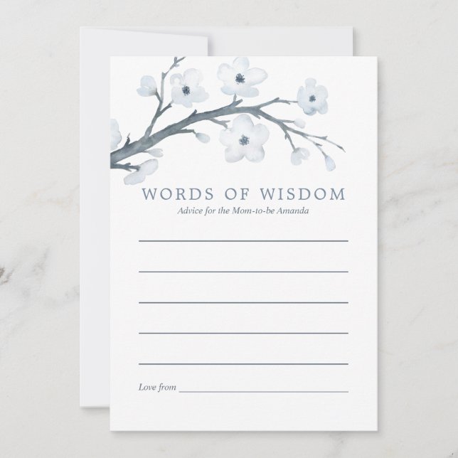 Convites Cherry Blossoms - Chá de fraldas de Conselhos para (Frente)