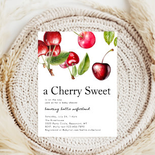 Convites Cherry Heart Chá de fraldas