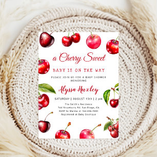 Convites Cherry Heart Chá de fraldas