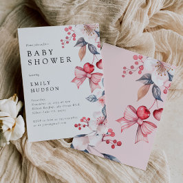 Convites Cherry no Chá de fraldas de coquetes de Arco mais 