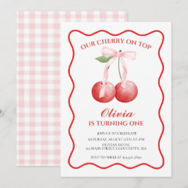 Convites Cherry no primeiro aniversario de pré-disquete do 
