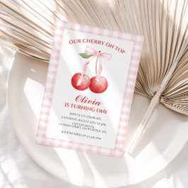 Convites Cherry no primeiro aniversario de pré-disquete do 