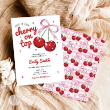 Cherry On Top Coquette Arco Pink Chá de fraldas