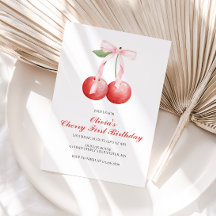 Cherry Pink Arco pré-disquete primeiro aniversário