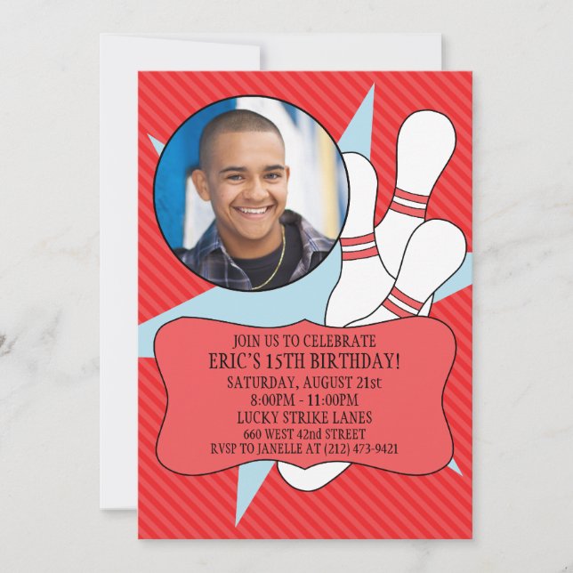 Convites Cherry Red Sem Tempo Para Poupar Foto Do Partido D (Frente)