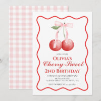 Cherry Sweet Pink Bow préppy aniversário