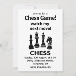 Convites Chess Assista Meu Próximo Chess