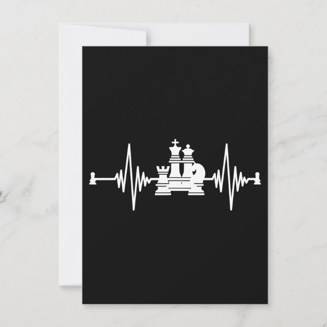 Convites Chess Lover | Camisa-T de Xadrez com pulsação (Frente)