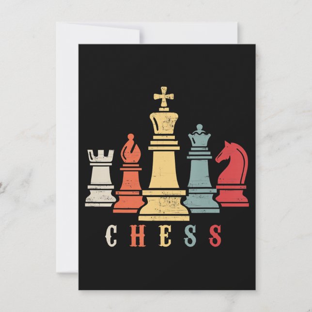 Convites Chess Lover | Presente do Xadrez Set Checkmate (Frente)