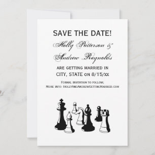 Convites Chess Pieds Vintage Art nº 2