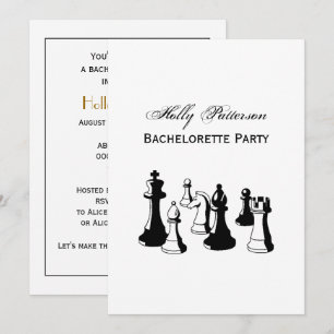 Convites Chess Pieds Vintage Art nº 2