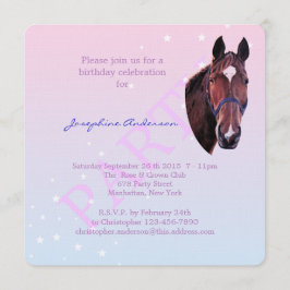 Convites Chestnut Horse com White Star
