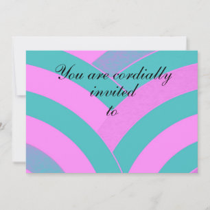 Convites chevron curvo rosa/verde