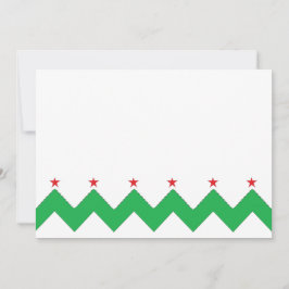 Convites Chevron Natal 7" x 5" Obrigado/2 lateral/plana