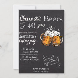 Convites Chheers and Beers 60 40th 50th 30 21rua