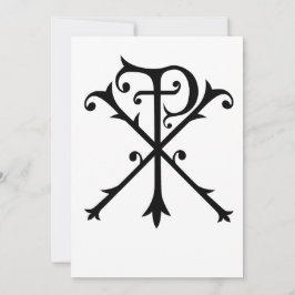 Convites Chi Rho - Símbolo do Inspiração Cristão Cristo