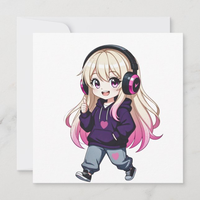 Convites Chibi Engraçado (Frente)