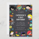 Convites Chibi Justice League Kids Chalkboard Birthday<br><div class="desc">Convide toda a sua família e amigos para o aniversário do seu filho com estes convites para o quadro de discussão da Liga da Justiça Chibi. Personalize adicionando todos os detalhes do seu partido!</div>