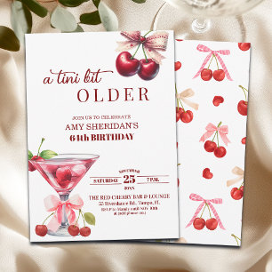 Convites Chic A Tini Bit Mais Velho Martini de Cereja Anive