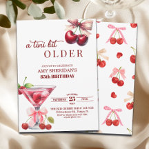 Chic A Tini Bit Older Cherry Martini 85th Birthday