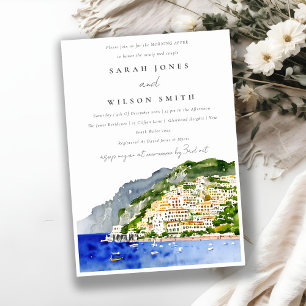 Convites Chic Amalfi Coast Italy Landscape Morte Após