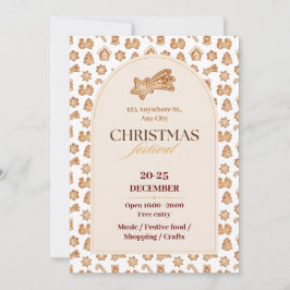 Convites Chic Beige, Brown, Gingerpão Ilustrado