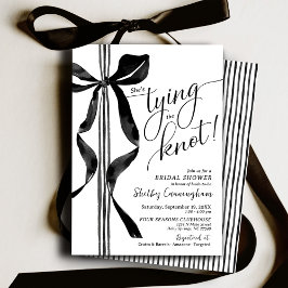 Convites Chic Black Bow She's Tying The Knot Bridal Shower