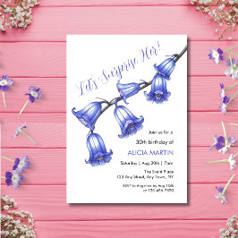 Convites Chic Bluebell Flower Blossom Surpresa Aniversário