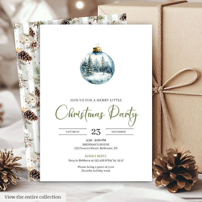 Convites Chic Bohemian Cozy Winter Scene Holiday Invitation (Chic Bohemian Cozy Winter Scene Holiday Invitation)