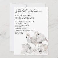 Chic Boho Chá de panela White Flamingo Tropical