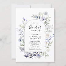 Chic Botanical Watercolor Bridal Bridal Brunch
