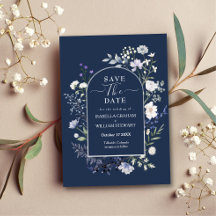 Chic Botanical Watercolor Wildflower Save the Date