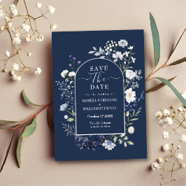Convites Chic Botanical Watercolor Wildflower Save the Date