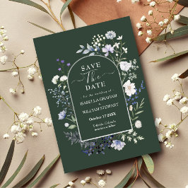 Convites Chic Botanical Watercolor Wildflower Save the Date