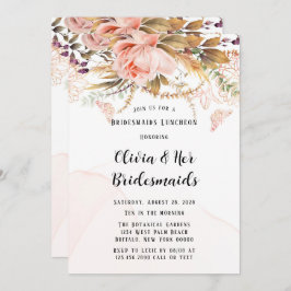 Convites Chic Botanon Butterfly Bridesmaids Lunch