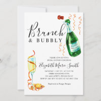 Chic Brunch e Chá de panela de frasco de vidro emb