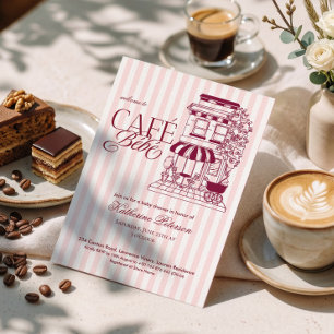 Convites Chic Café Parisiense Bébé Chá de Bebê Francês
